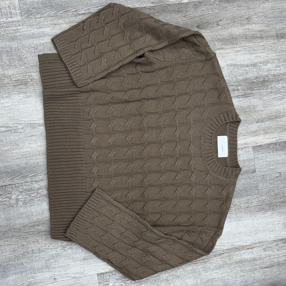 Cable Knit Brown Sweater